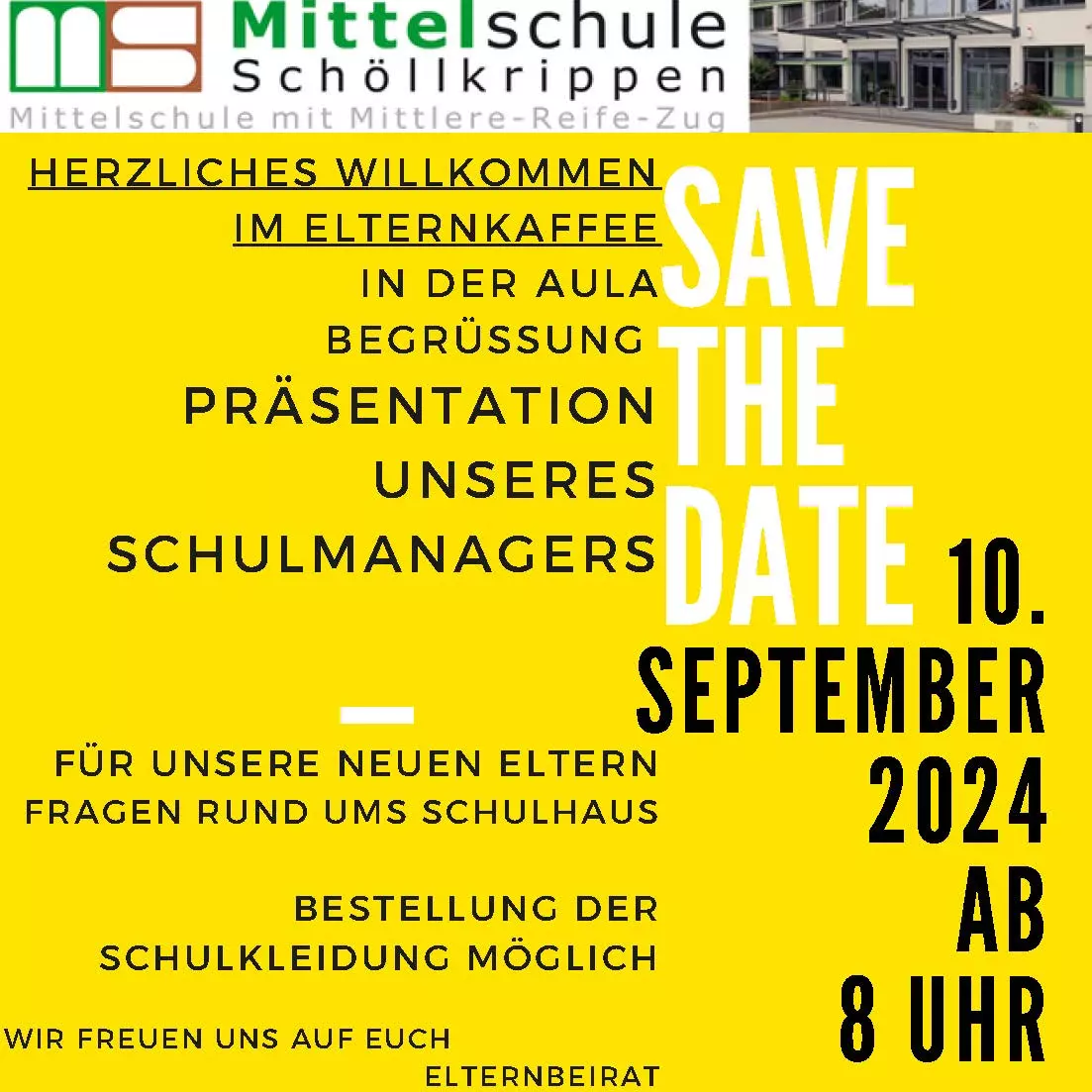 Flyer Schuljahresanfang